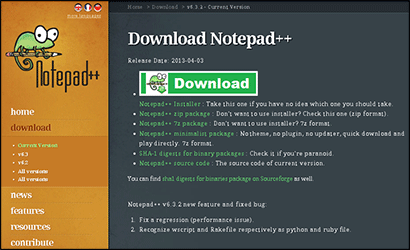 Скріншот фрагмента сторінки сайту Нотипад два плюси